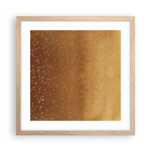 Pôster com moldura de carvalho claro - O nascimento da luz - 40x40 cm