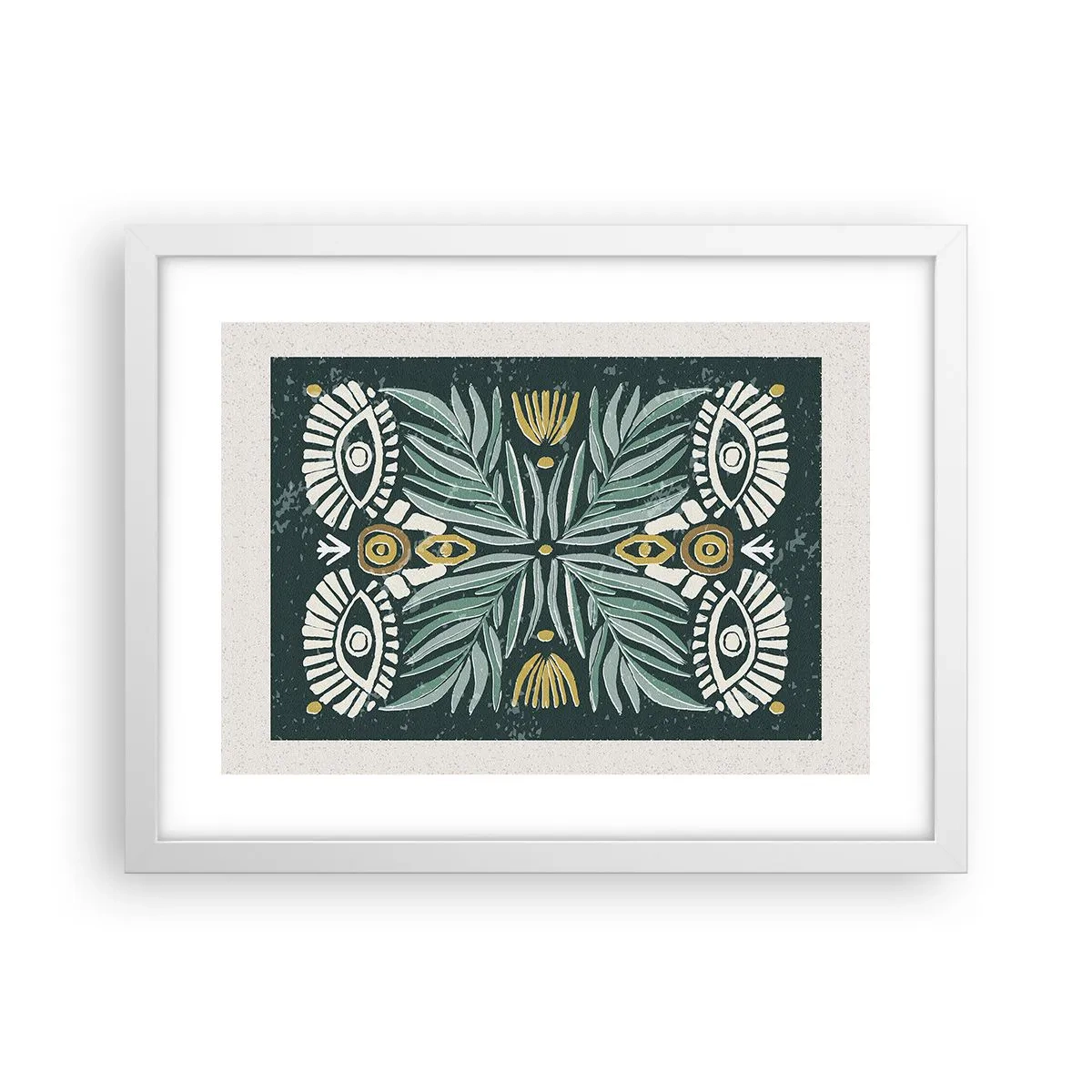 Pôster em moldura branca - Como um recorte folclórico - 40x30 cm