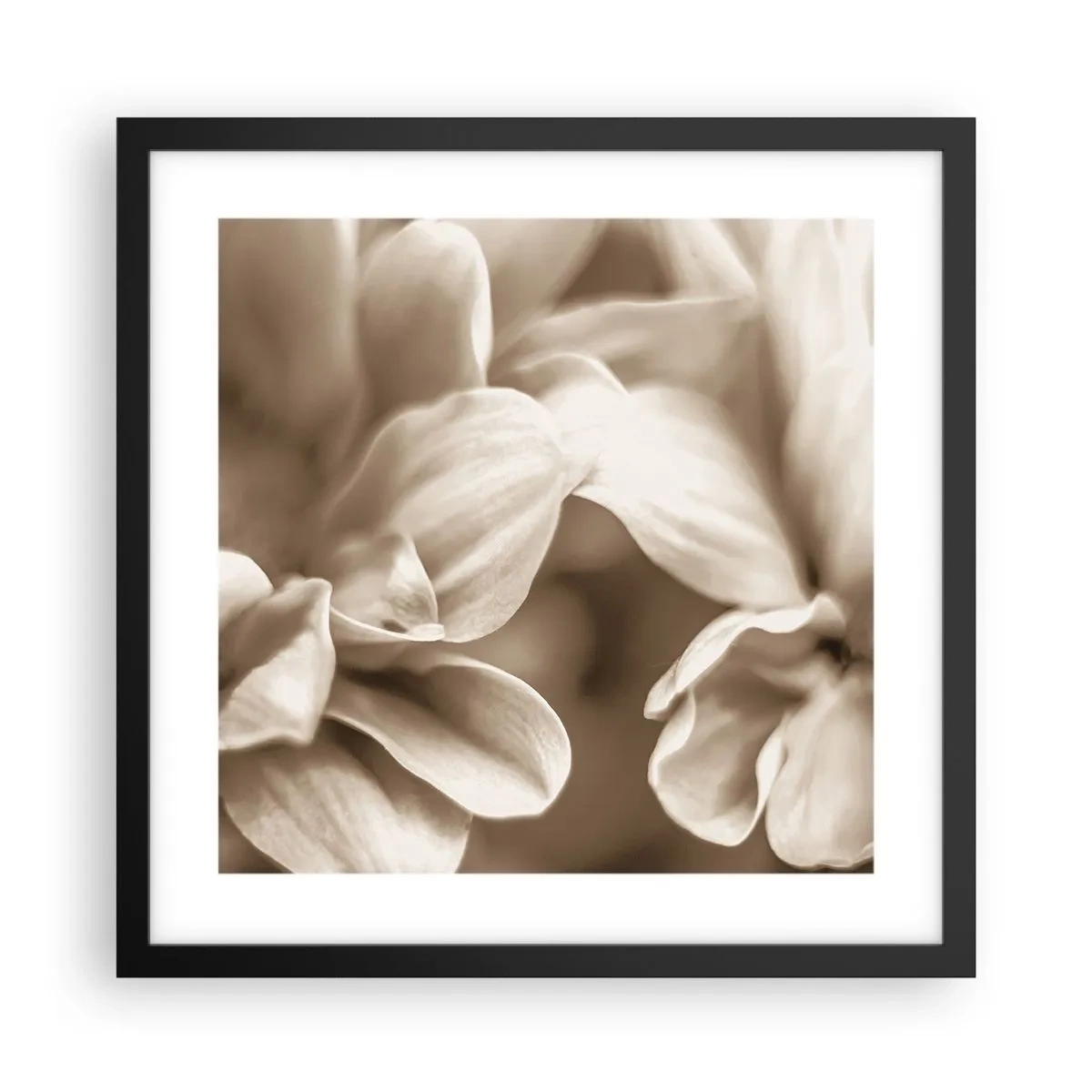 Pôster com moldura preta - Gentil como um sorriso - 40x40 cm