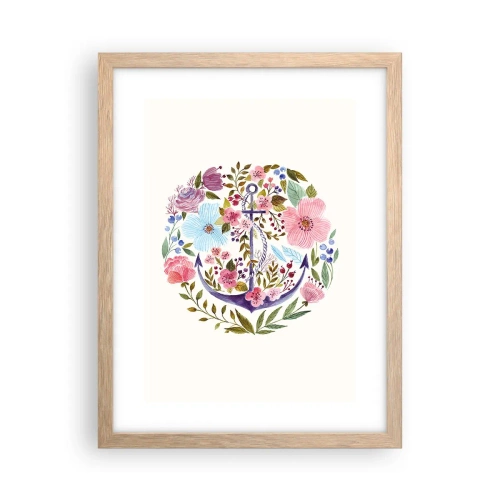 Pôster com moldura de carvalho claro - O bom sonho de um marinheiro - 30x40 cm