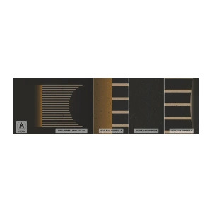 Amostra de papel de parede Premium Sand - Explorar a escuridão - Abstração, Pedaço, Linear - 100x30 cm