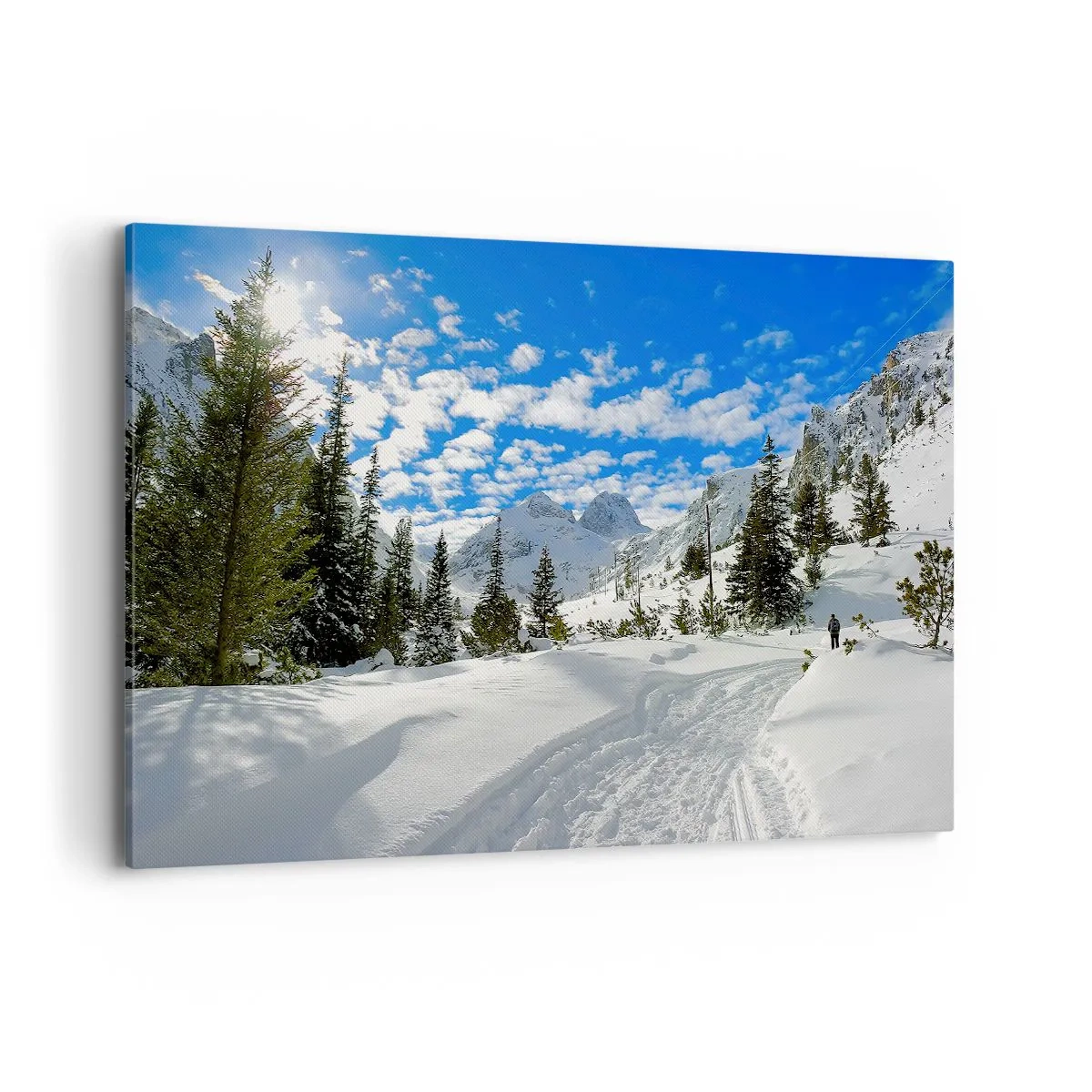 Quadro em tela - Na neve e ao sol - 120x80 cm