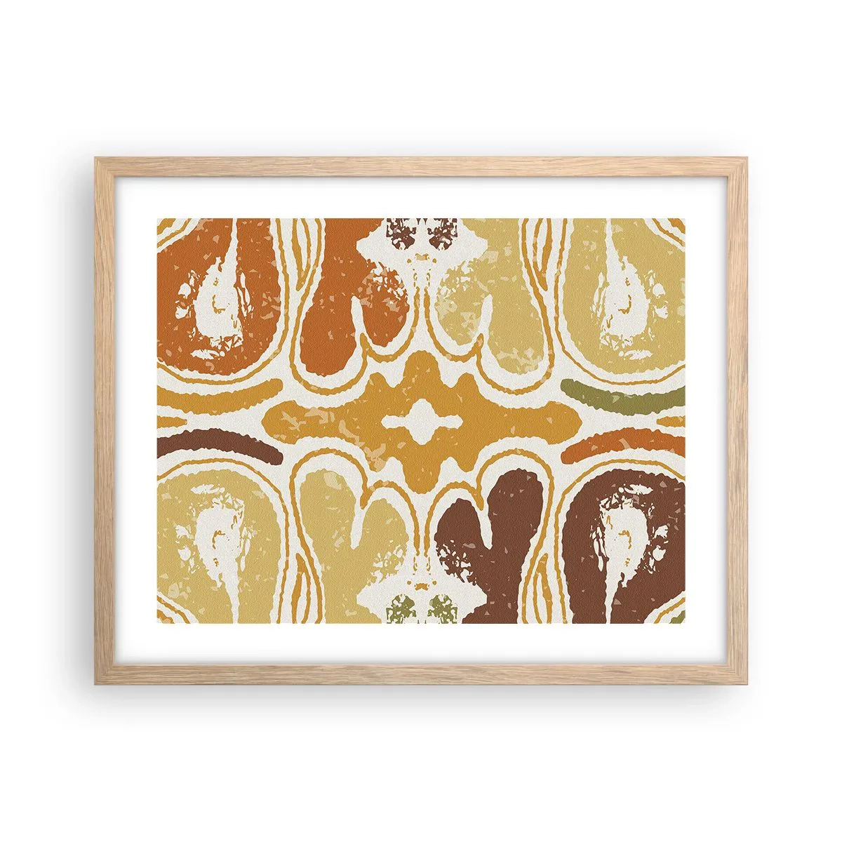 Pôster com moldura de carvalho claro - Abstração sentimental - 50x40 cm