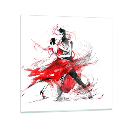 Quadro em vidro - Tango - o ritmo da paixão - 70x70 cm