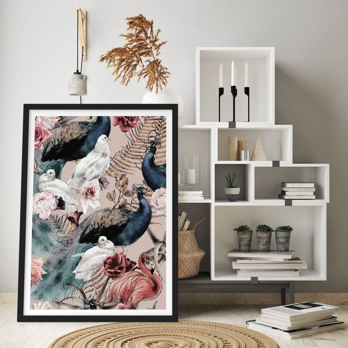 Pôster com moldura preta - No jardim do palácio - 61x91 cm