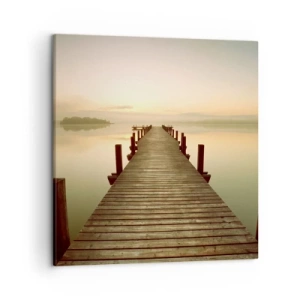 Quadro em tela - Antes do amanhecer, nascer do sol, luz - 50x50 cm