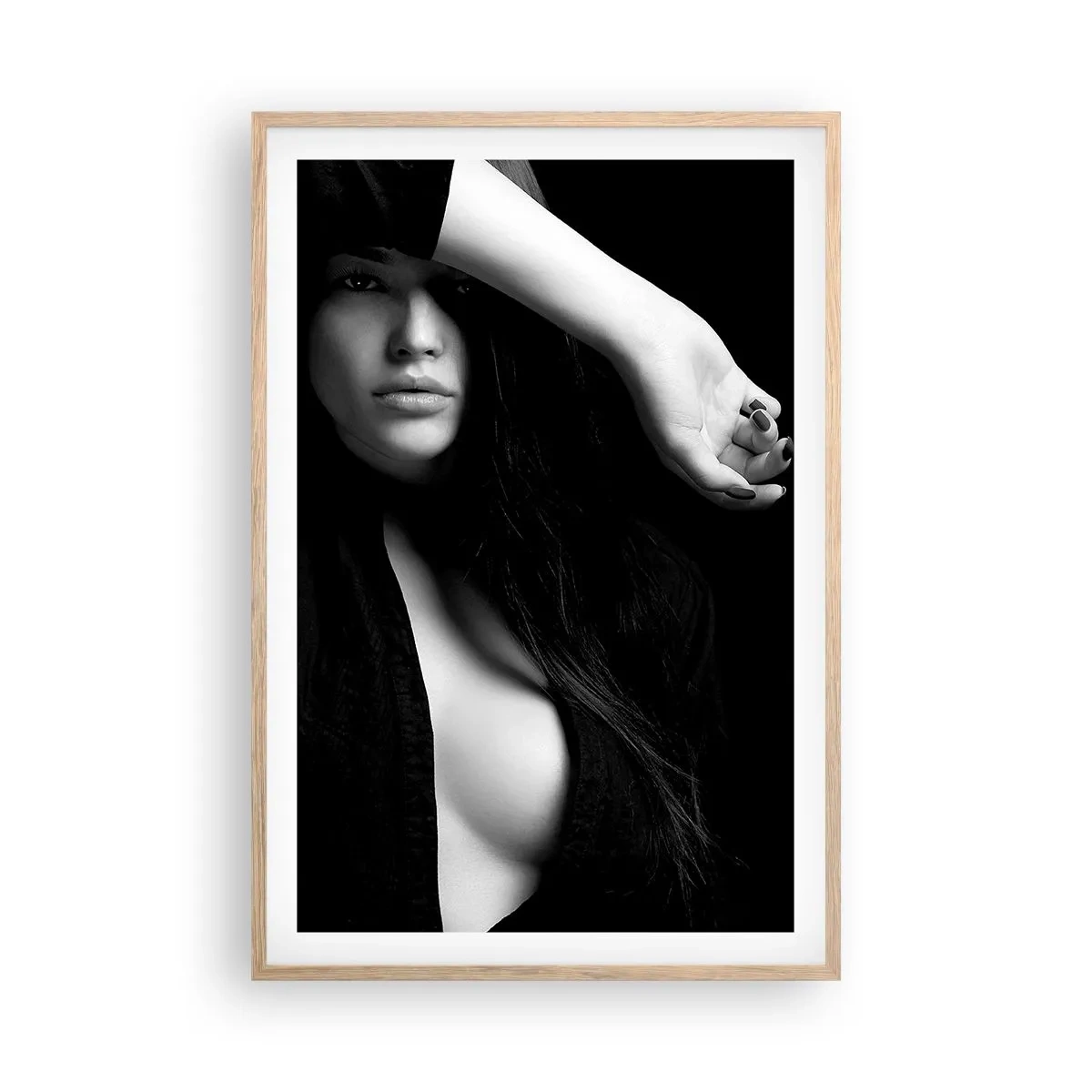 Pôster com moldura de carvalho claro - Escola de sedução - 61x91 cm