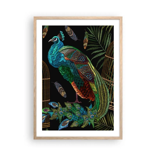 Pôster com moldura de carvalho claro - Em vestes reais - 50x70 cm