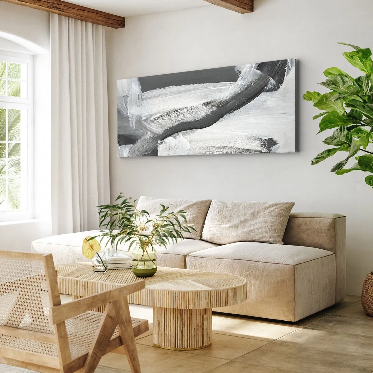 Quadro em tela - Um movimento decisivo - 120x50 cm