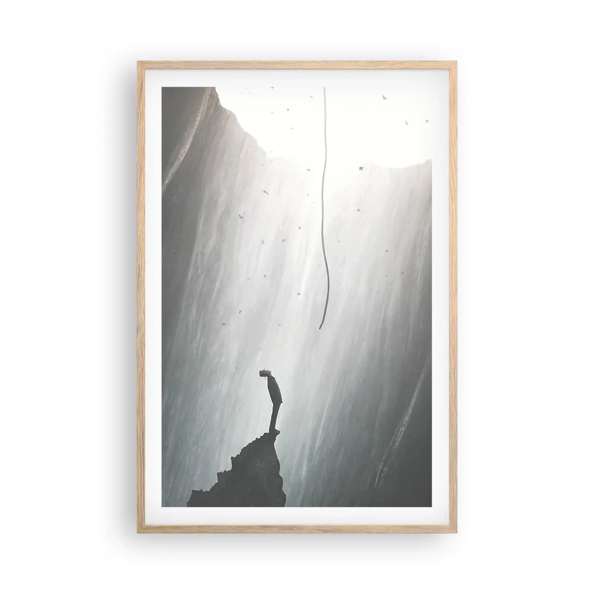 Pôster com moldura de carvalho claro - Sempre há uma saída - 61x91 cm