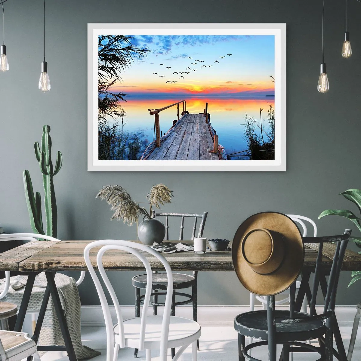 Pôster em moldura branca - É hora de voltar... - 100x70 cm