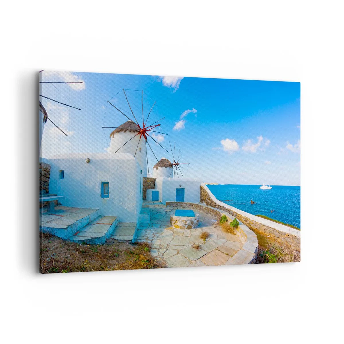 Quadro em tela - Vento azul do mar - 120x80 cm