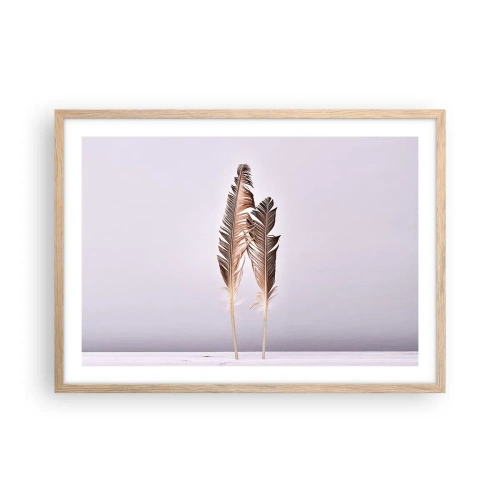Pôster com moldura de carvalho claro - Contra o nada - 70x50 cm