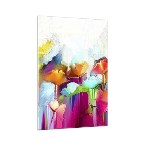 Quadro em vidro - O arco-íris floresceu - 70x100 cm