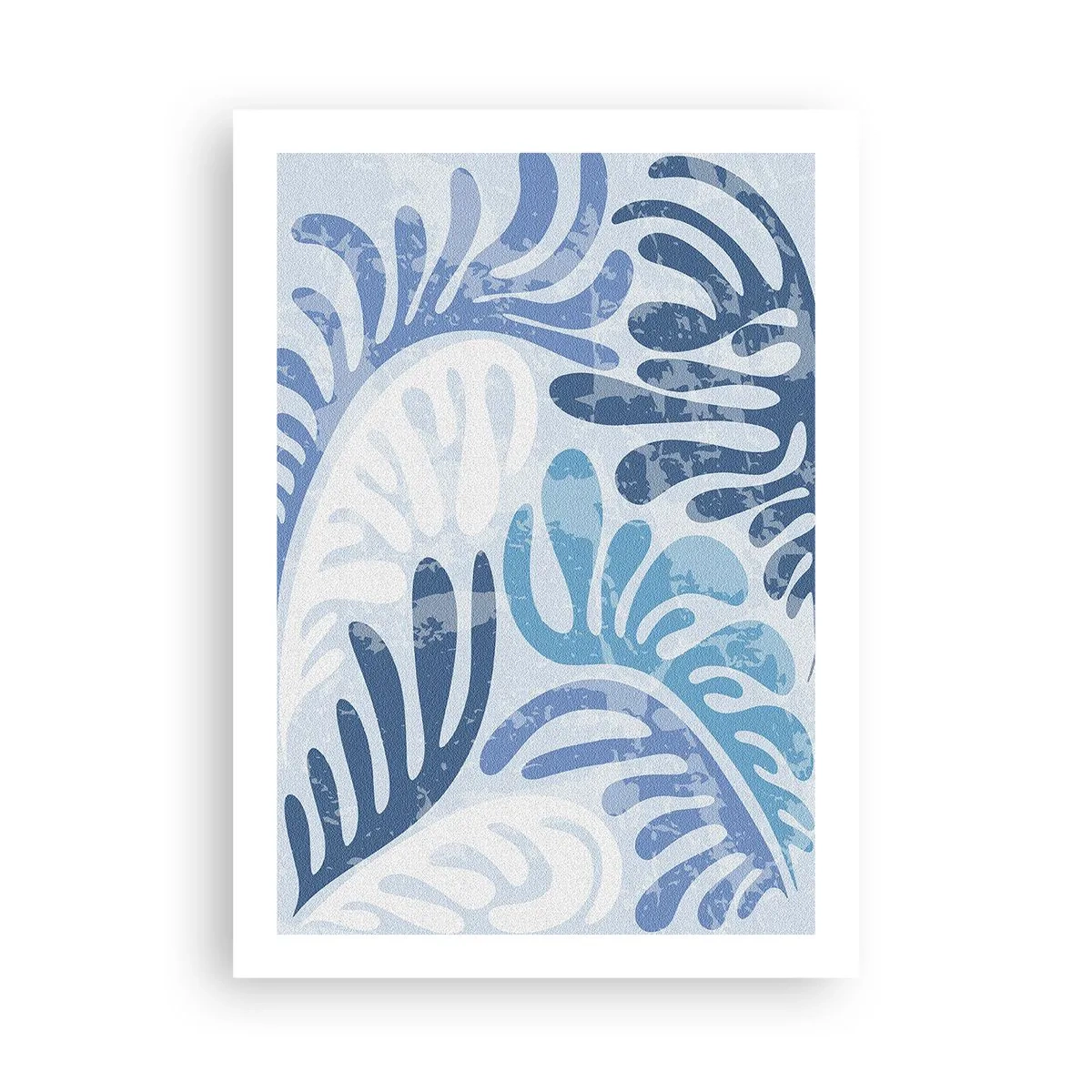 Pôster - Samambaias azuis - 50x70 cm
