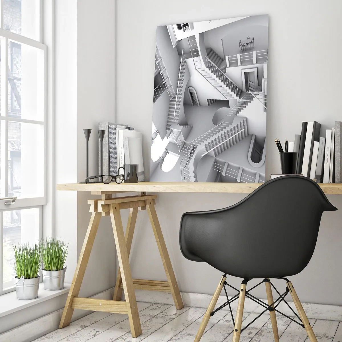 Quadro em vidro - Paradoxos do espaço - 50x70 cm