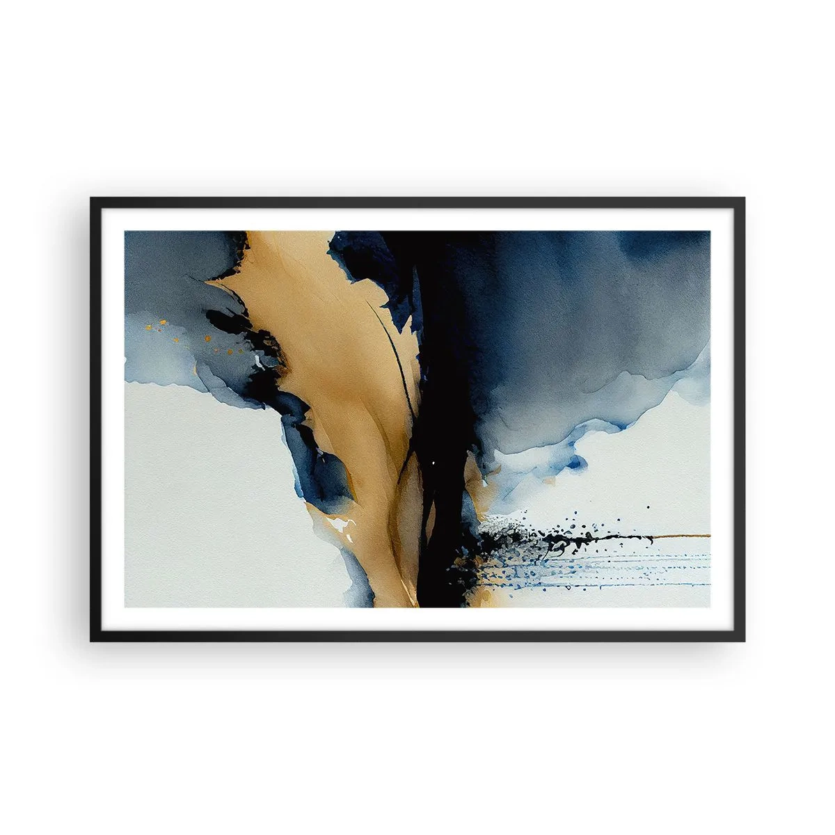 Pôster com moldura preta - Atrás da cortina - 91x61 cm