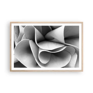 Pôster com moldura de carvalho claro - Acontece no espaço - 91x61 cm