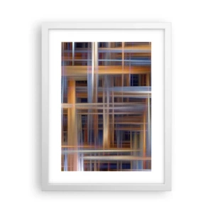 Pôster em moldura branca - Tecido de luz - 30x40 cm