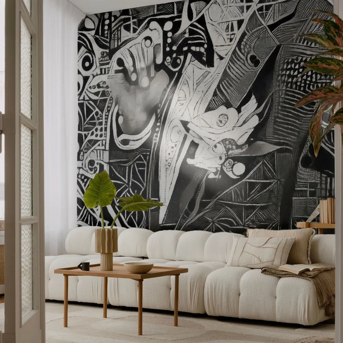 Papel de Parede Standard Eco - Aparentemente apenas uma pessoa qualquer - Homem, Cubismo, Moda - 200x140 cm