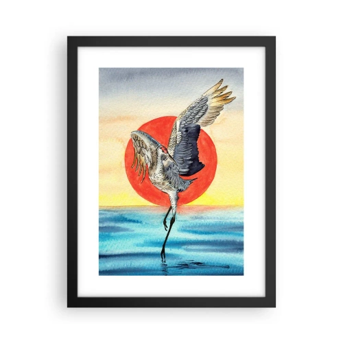 Pôster com moldura preta - É hora de voltar - 30x40 cm