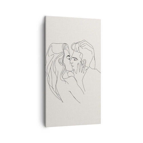 Quadro em tela - Emaranhados pelo sentimento - 45x80 cm