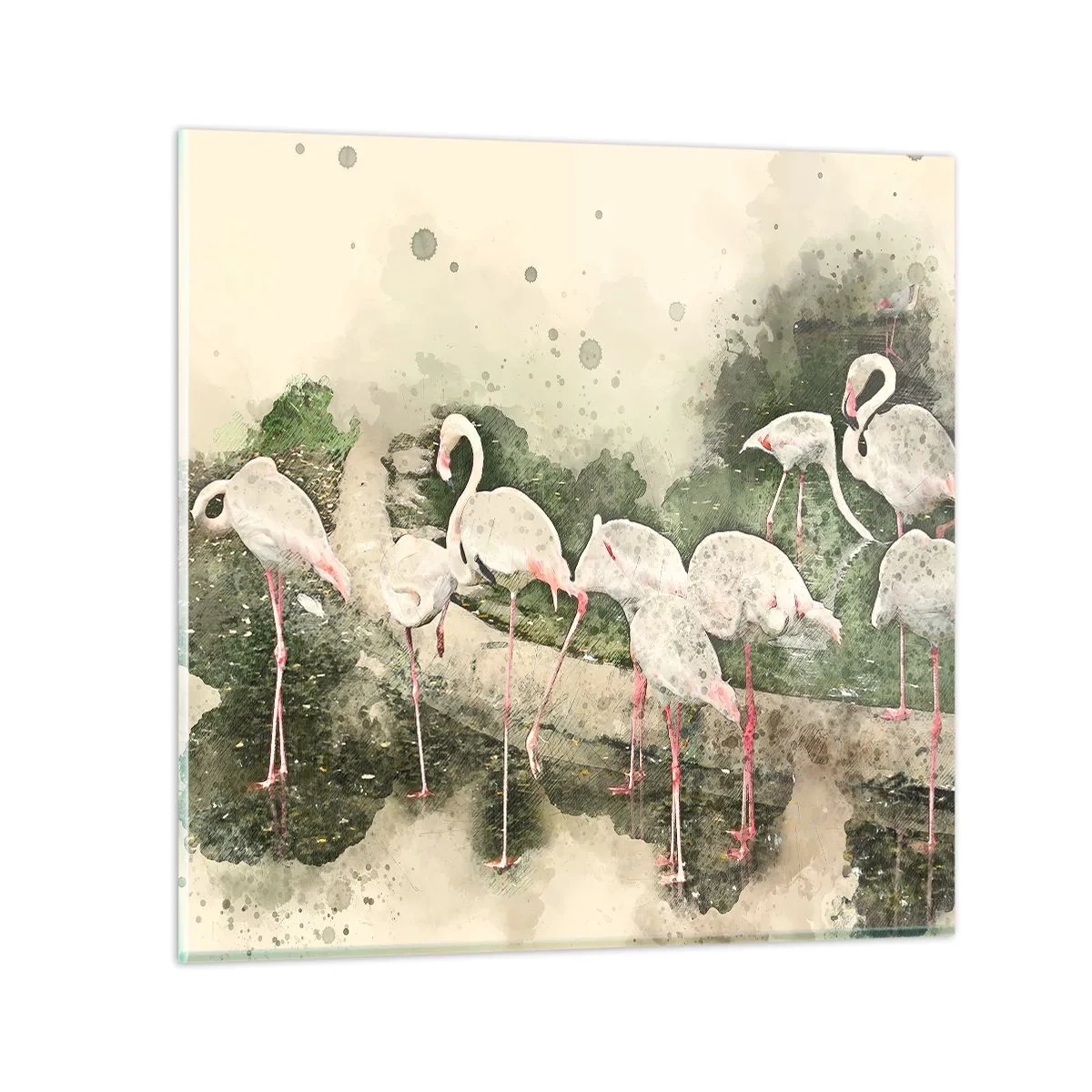 Quadro em vidro - Sonho exótico - 60x60 cm