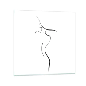 Quadro em vidro - Elusiva como uma onda - 50x50 cm