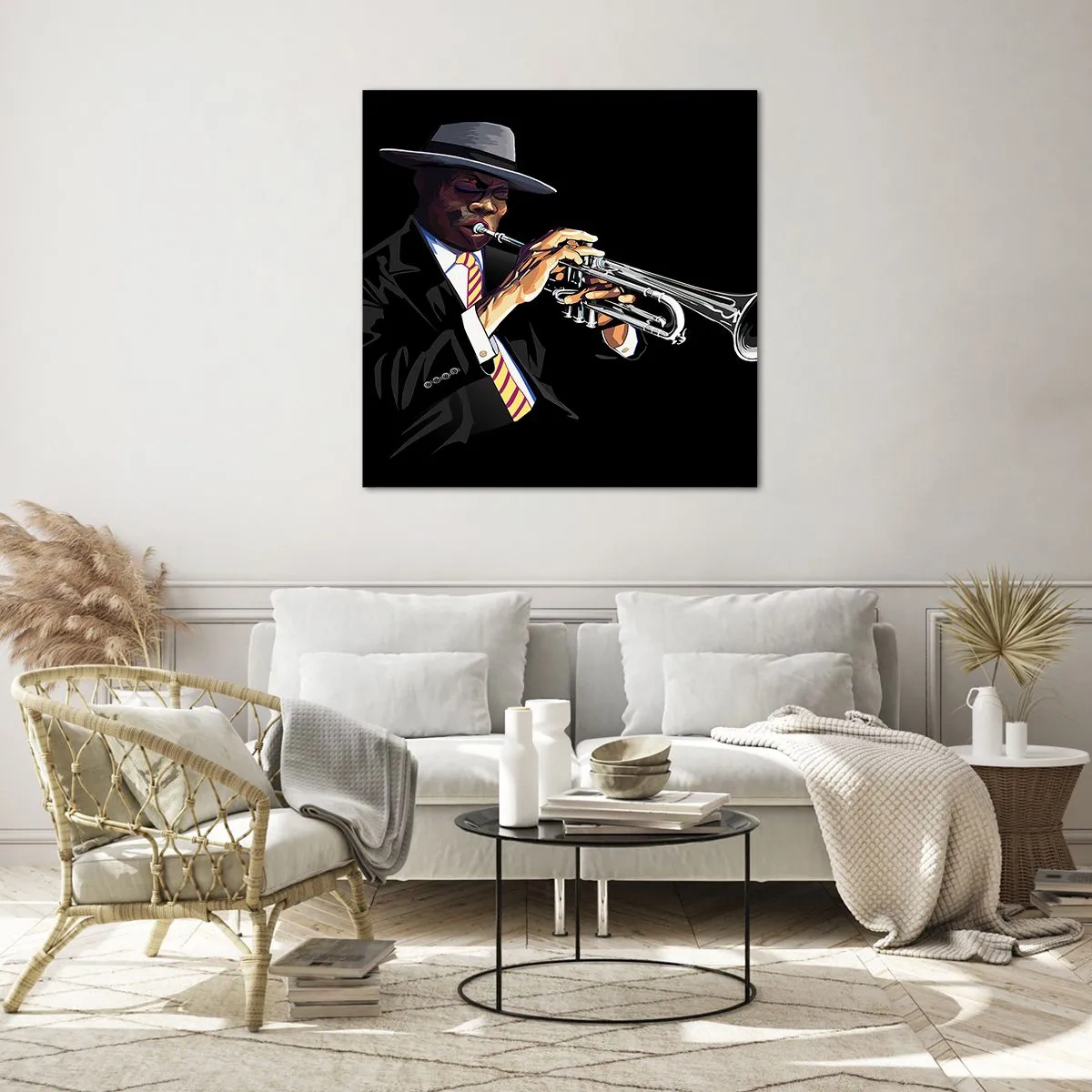 Quadro em vidro - Charme da velha escola - 40x40 cm