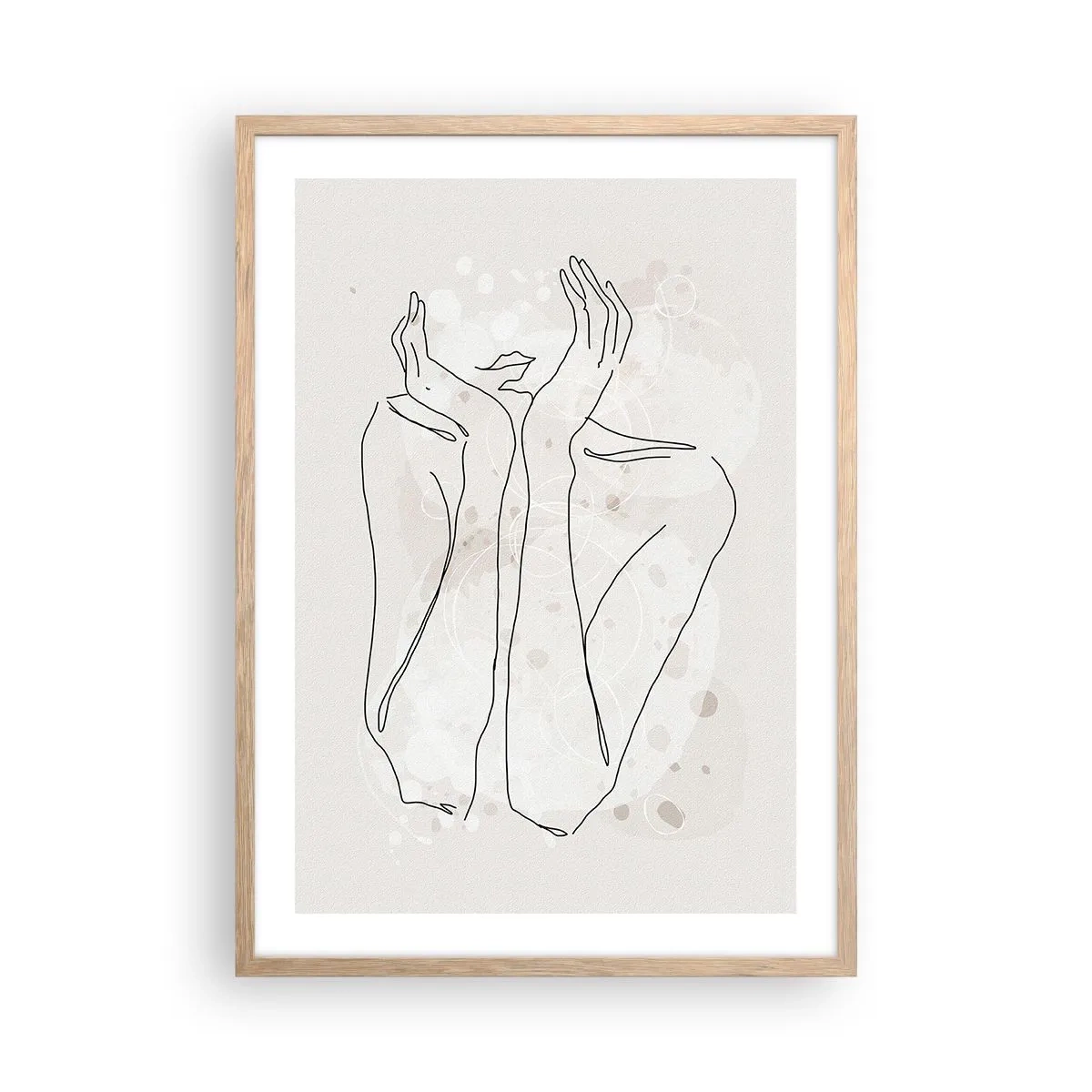 Pôster com moldura de carvalho claro - Momento de sonho - 50x70 cm