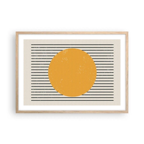 Pôster com moldura de carvalho claro - O poder da simplicidade - 70x50 cm