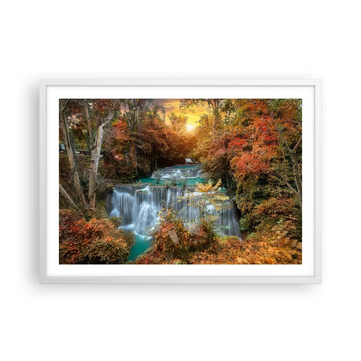 Pôster em moldura branca - O tesouro escondido da floresta - 70x50 cm