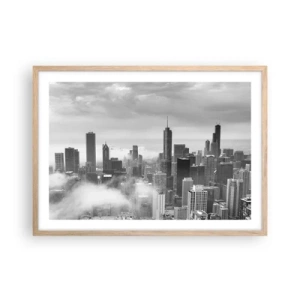 Pôster com moldura de carvalho claro - Paisagem americana - 70x50 cm