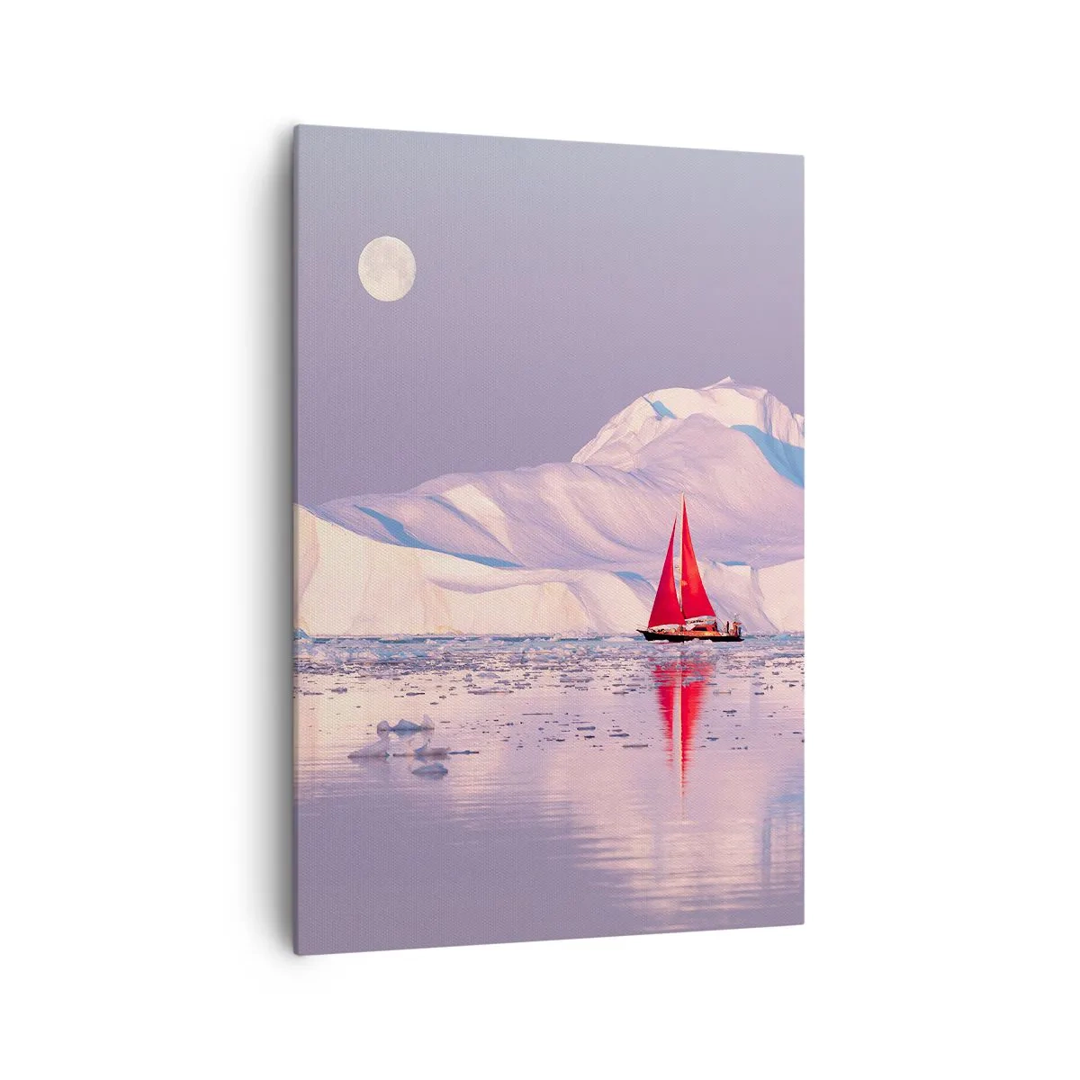 Quadro em tela - O calor da vela, a frieza do gelo - 70x100 cm