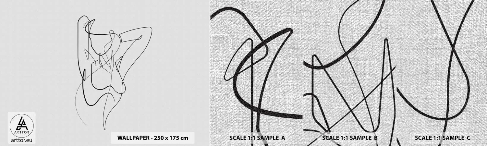 Amostra de papel de parede Premium Canvas - Que tipo de pessoa é realmente... - Abstração, Corpo de mulher, Gráficos - 100x30 cm