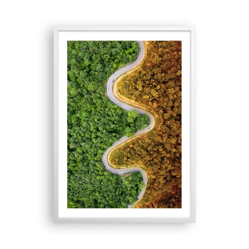 Pôster em moldura branca - Fronteiras e descobertas - 50x70 cm