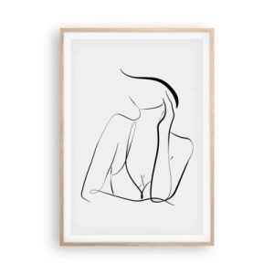 Pôster com moldura de carvalho claro - Na onda dos sonhos - 70x100 cm