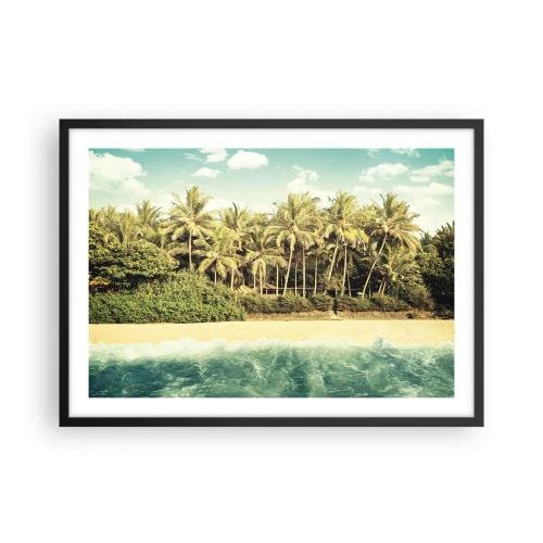 Pôster com moldura preta - Ou talvez aqui? - 70x50 cm