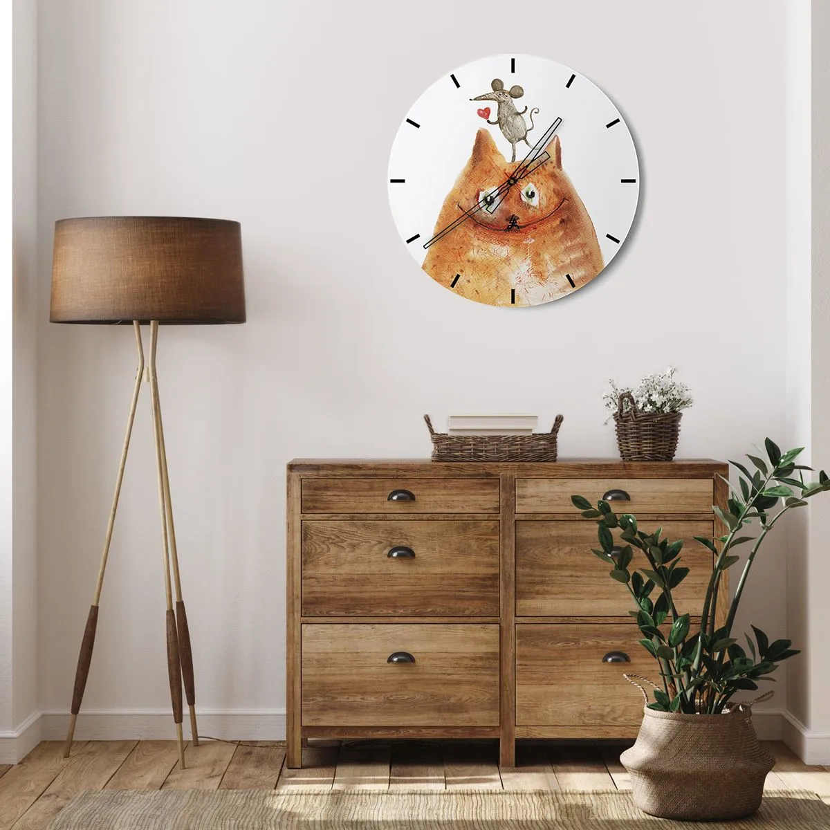 Relógio de parede - Relógio em vidro - Paradoxos do amor - 40x40 cm