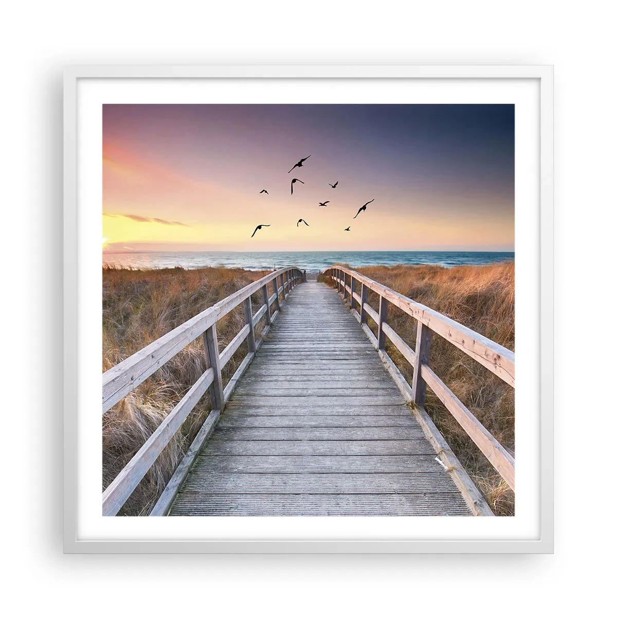 Pôster em moldura branca - O espaço das alturas - 60x60 cm