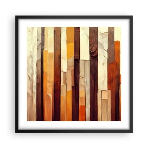 Pôster com moldura preta - Hino das árvores da floresta - 50x50 cm