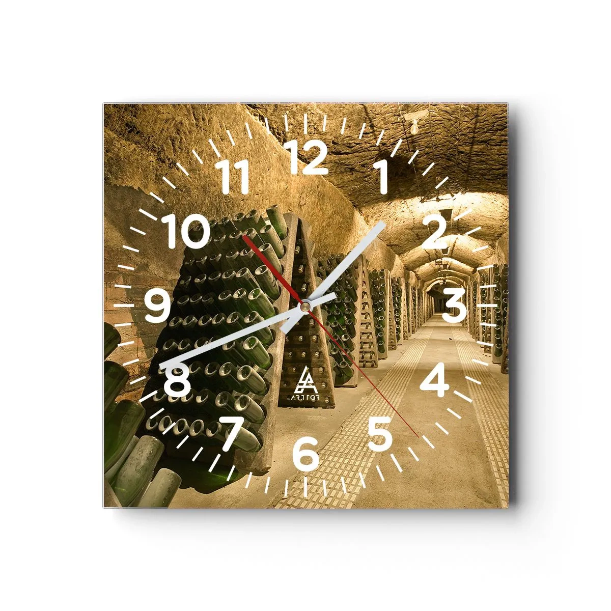 Relógio de parede - Relógio em vidro - O nascimento do sabor - 40x40 cm
