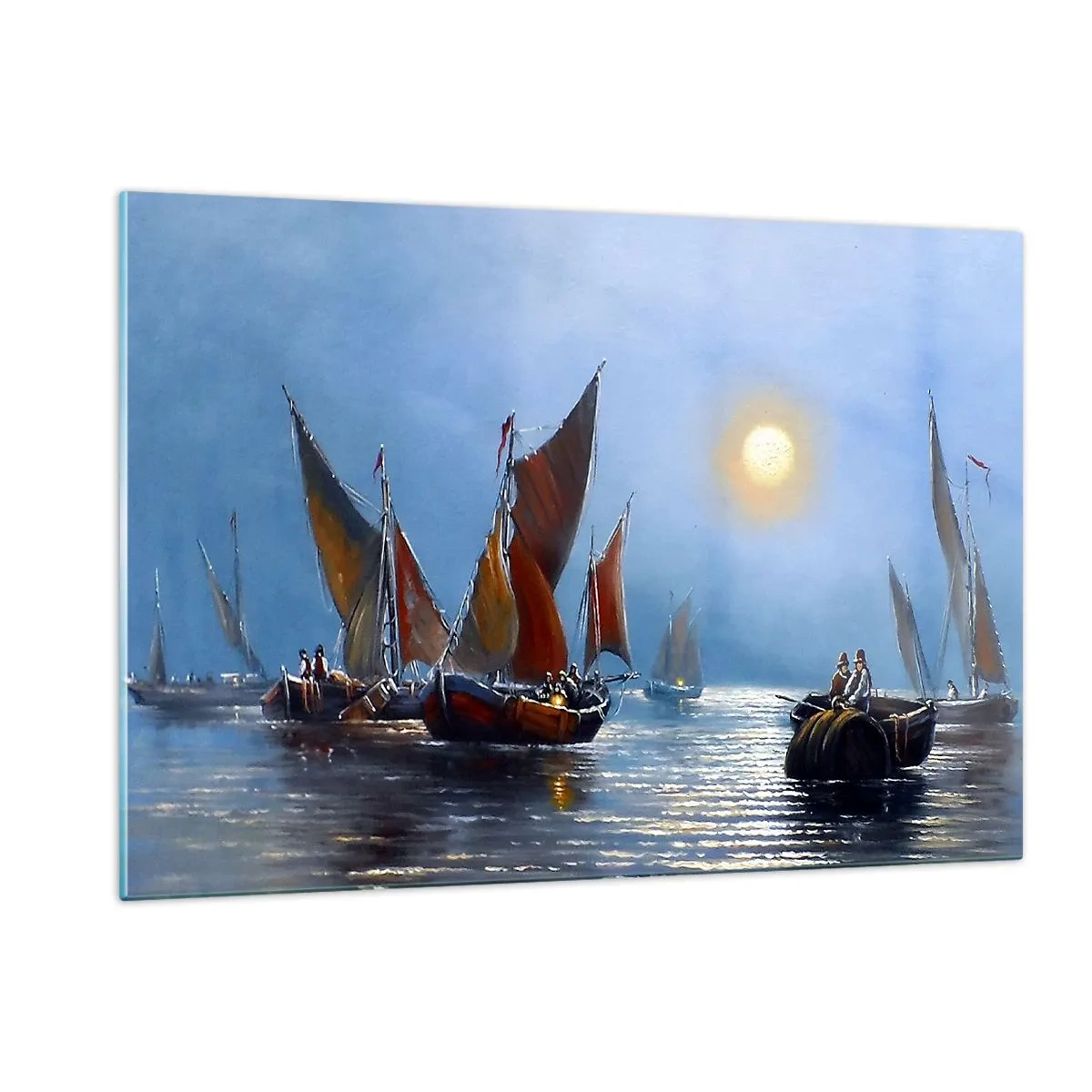Quadro em vidro - Pesca noturna - 120x80 cm