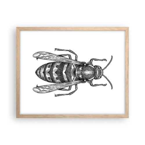 Pôster com moldura de carvalho claro - De um planeta de insetos - 50x40 cm