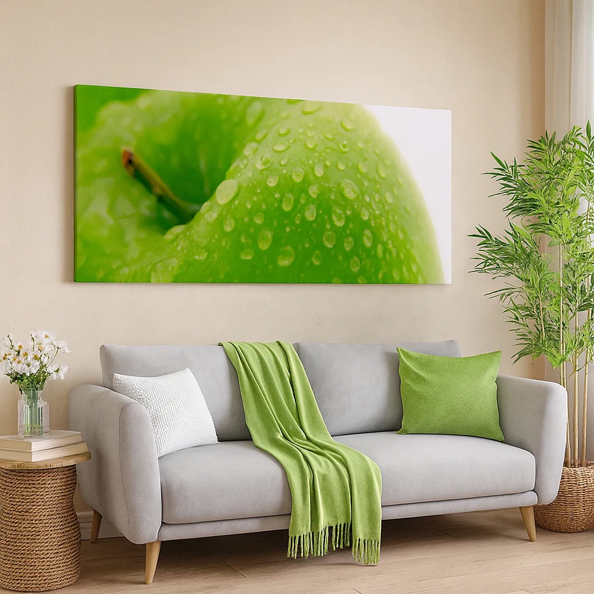 Quadro em tela - Frescor verde - 30x30 cm