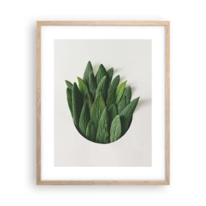 Pôster com moldura de carvalho claro - Curiosidade indomável - 40x50 cm