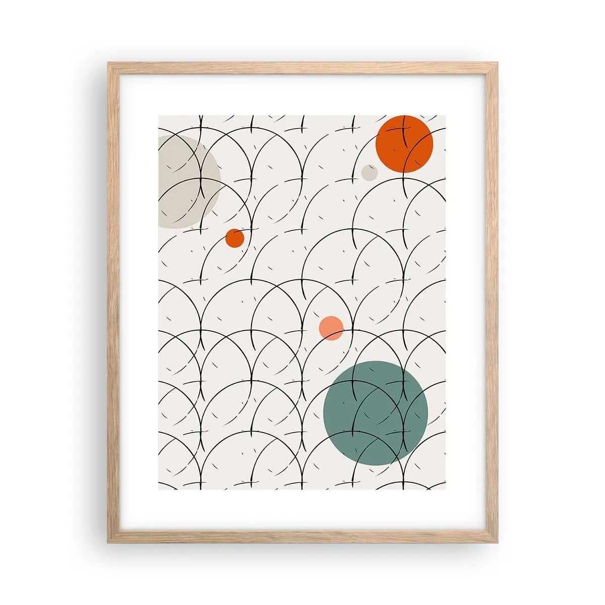 Pôster com moldura de carvalho claro - No espírito da pop art - 40x50 cm