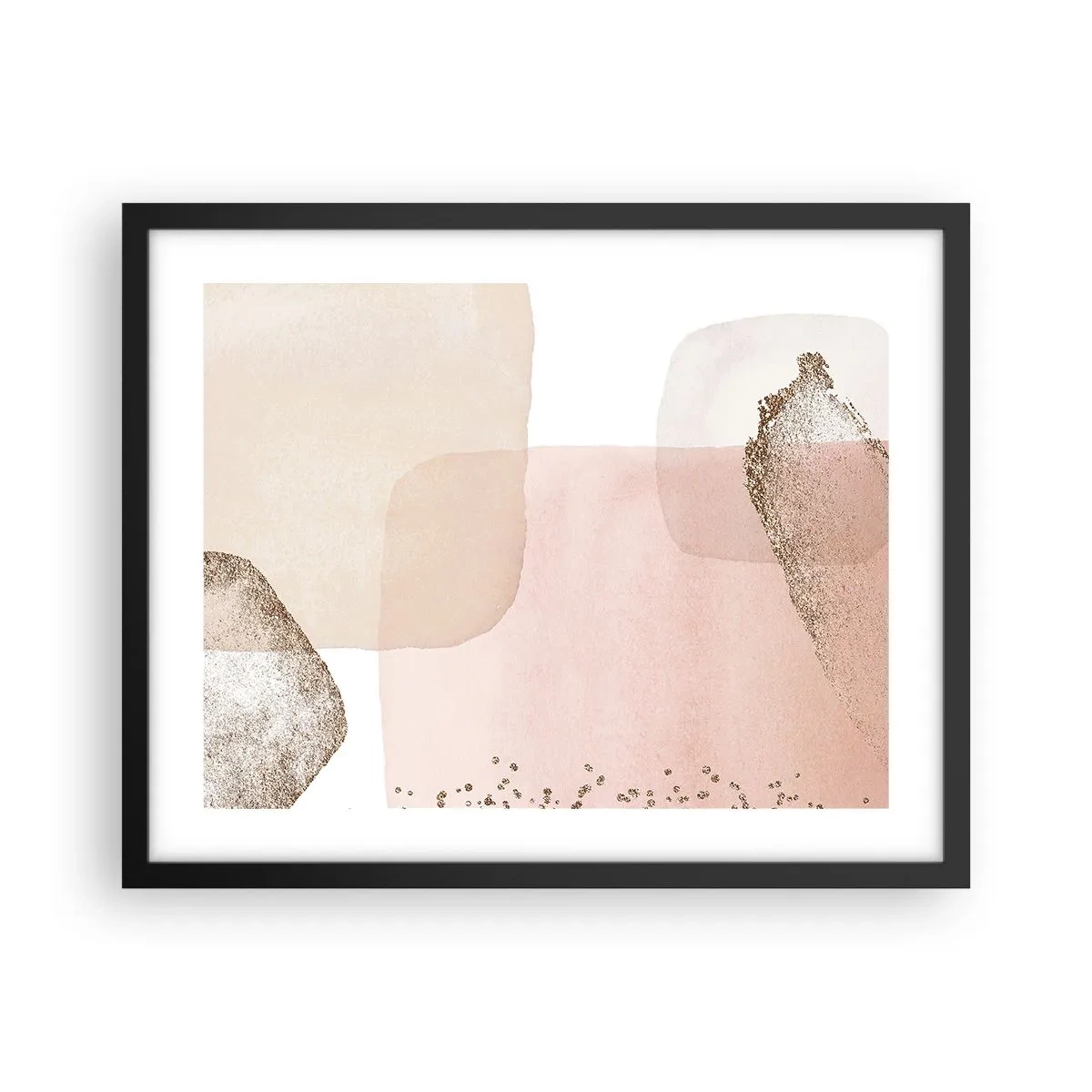 Pôster com moldura preta - Olhar através da cor - 50x40 cm