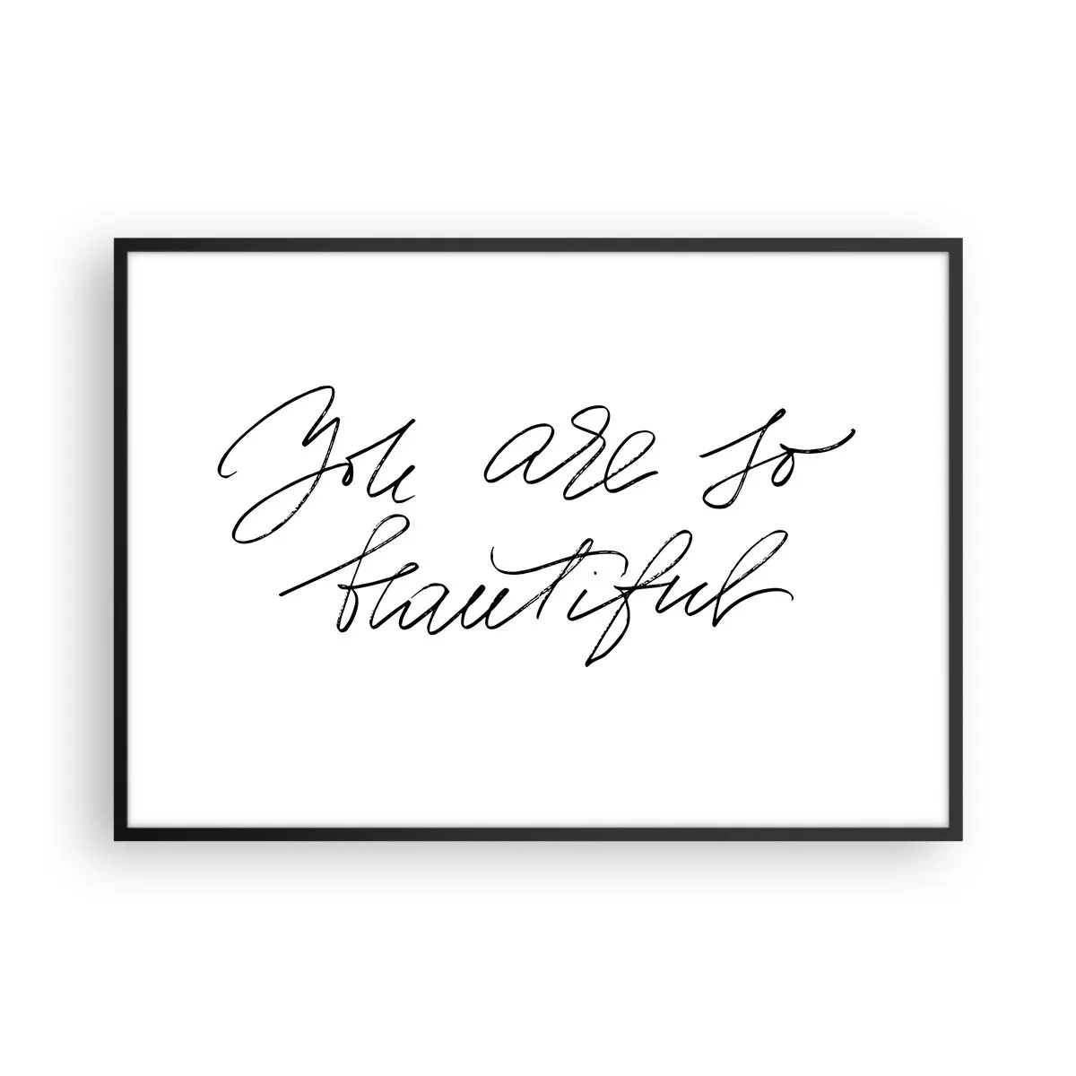 Pôster com moldura preta - De verdade, acredite... - 100x70 cm