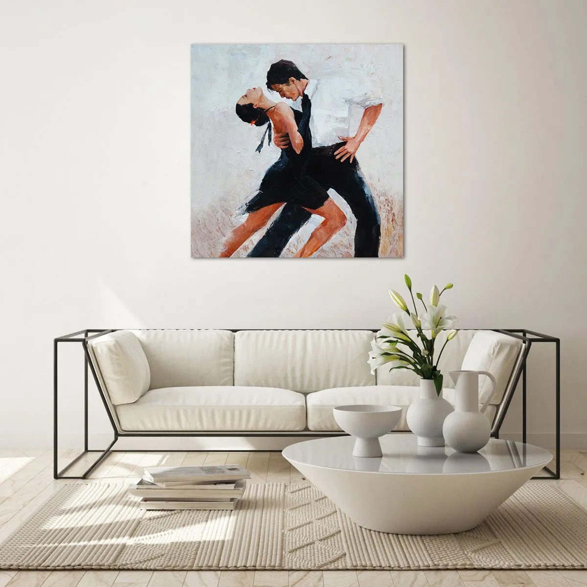 Quadro em vidro - O tango dos meus sonhos - 30x30 cm